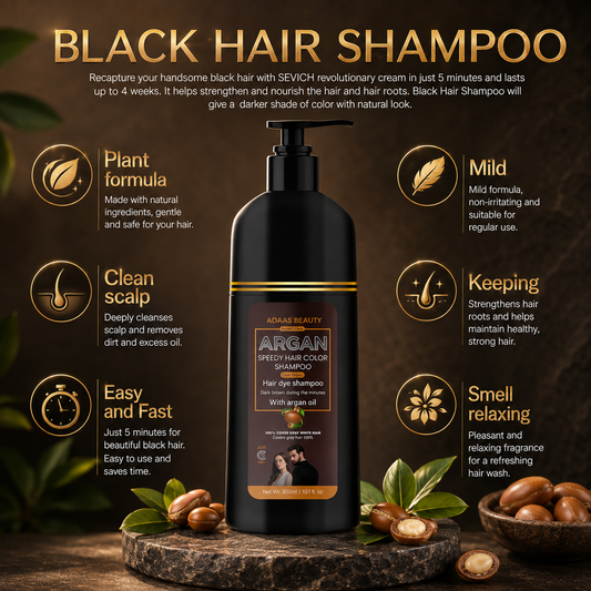 Argan Speedy Hair Color Shampoo – Dark Brown | Pack of 2