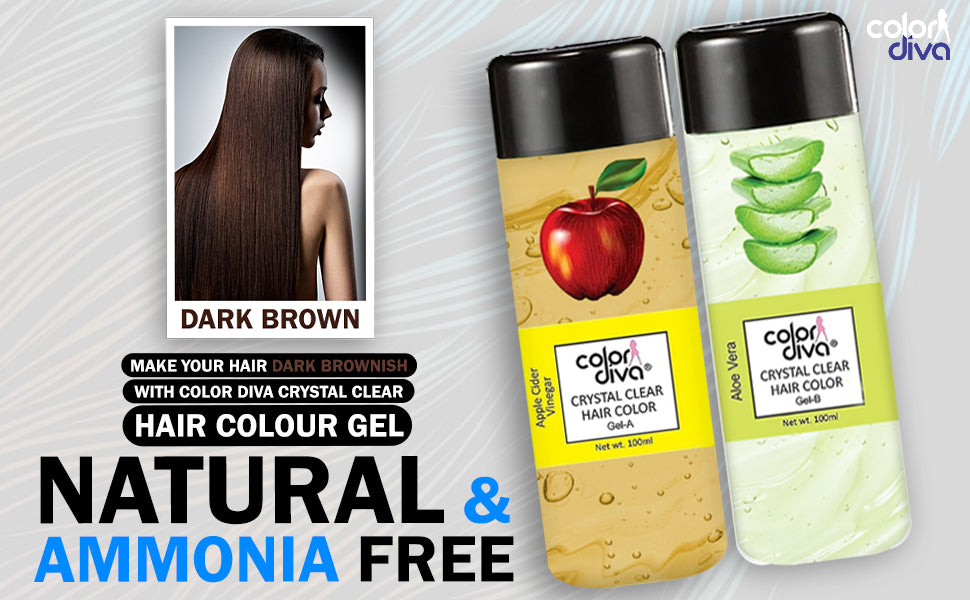 Color Diva Crystal Clear Amonia Free Hair Color Gel, 300Ml Black