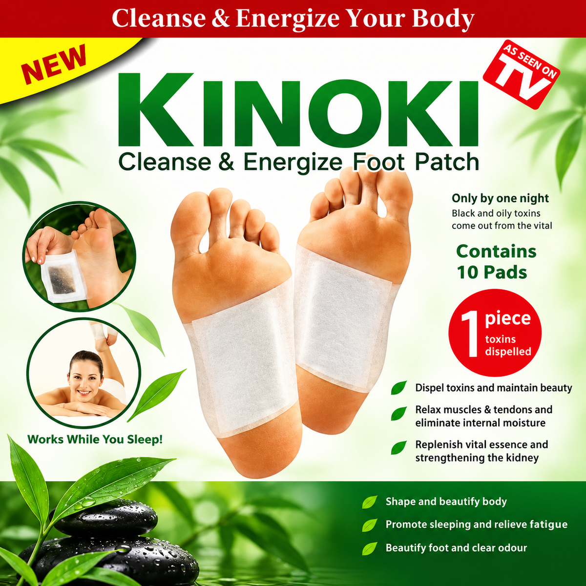 Kinoki Foot Patches – Herbal Foot Care & Wellness Patches