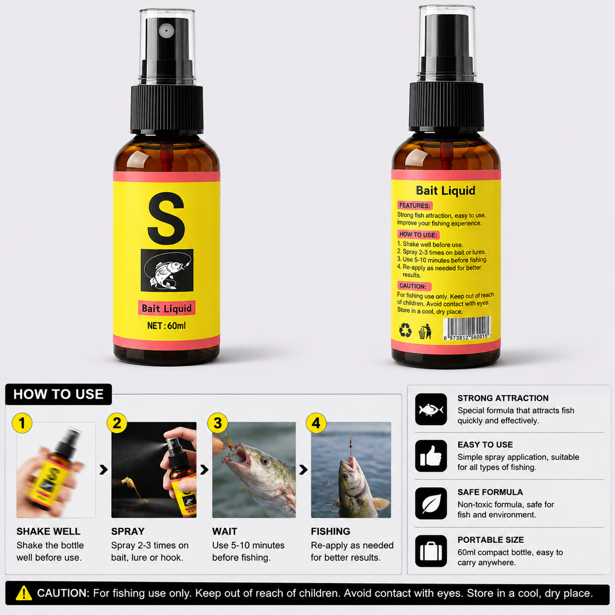 Concentration Fish Bait Attractant Enhancer Liquid (BUY 1 GET 1 FREE)
